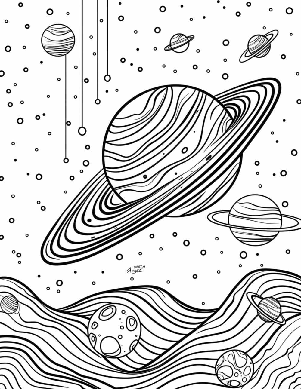 Space Coloring Pages for kids 2 2